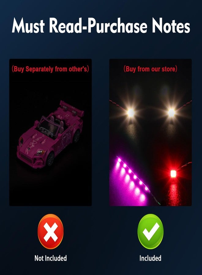 BrickBling LED Light Compatible with Lego Speed Champions 2 Fast 2 Furious Honda S2000 77241 - Not Come with Car - Image 3